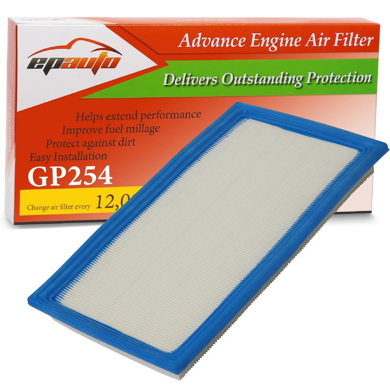 EPAuto GP254 (CA10254) Engine Air Filter Replacement for Nissan Frontier 2.5L (2005-2019), Suzuki Equator 2.5L (2009-2012) - Fits 4 Cylinder Engine for Improved Airflow & Fuel Efficiency - Image 1